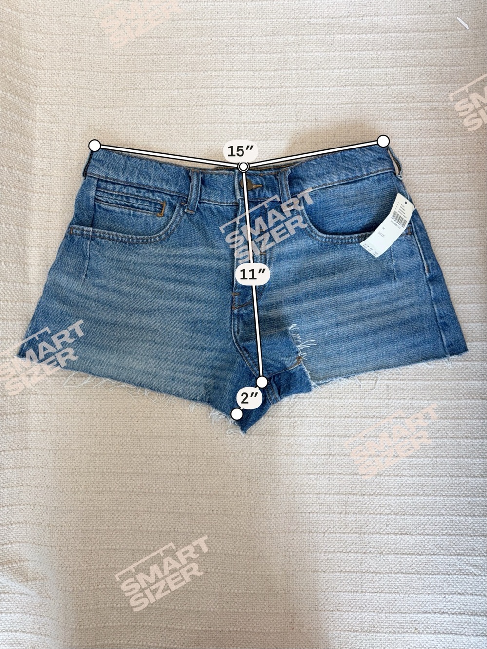 Anthropologie Pilcro Blue High Waisted Jean Shorts The Everyday Denim Shorts - Picture 6 of 9